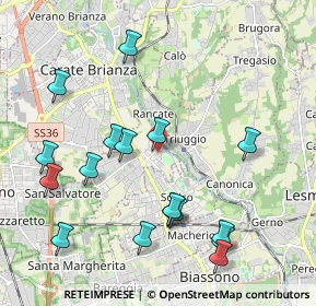 Mappa Via Dante Alighieri, 20847 Albiate MB, Italia (2.24765)
