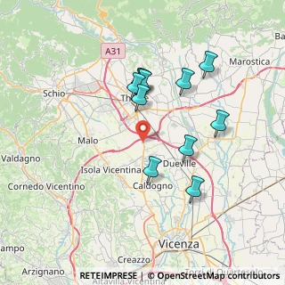 Mappa Via Capovilla, 36030 Villaverla VI, Italia (6.51273)