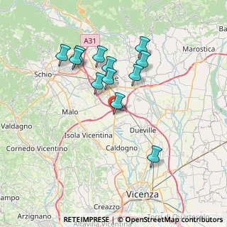 Mappa Via Capovilla, 36030 Villaverla VI, Italia (6.68583)