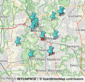 Mappa Via Francesco Baracca, 20825 Barlassina MB, Italia (3.45308)