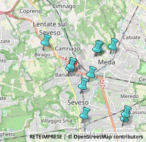 Mappa Via Francesco Baracca, 20825 Barlassina MB, Italia (1.84909)