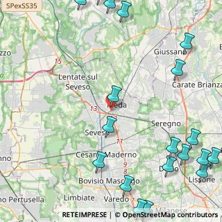 Mappa Via Luigi Busnelli, 20821 Meda MB, Italia (6.746)