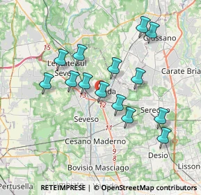 Mappa Via Luigi Busnelli, 20821 Meda MB, Italia (3.34643)