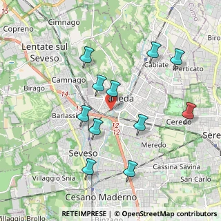 Mappa Via Luigi Busnelli, 20821 Meda MB, Italia (1.91545)