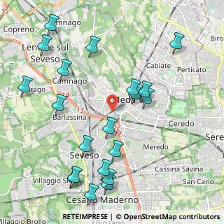 Mappa Via Luigi Busnelli, 20821 Meda MB, Italia (2.4385)