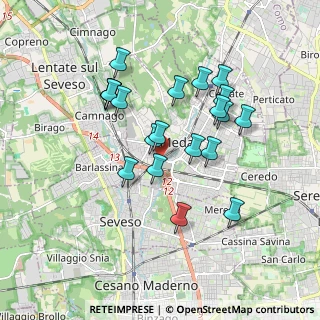 Mappa Via Luigi Busnelli, 20821 Meda MB, Italia (1.6205)