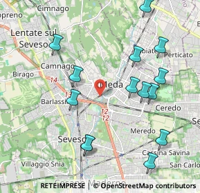 Mappa Via Luigi Busnelli, 20821 Meda MB, Italia (2.20857)