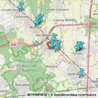 Mappa Via Umberto I, 21040 Cislago VA, Italia (2.02)