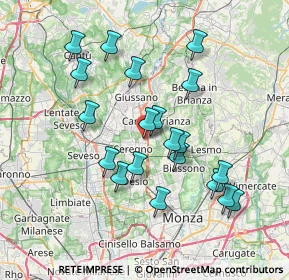 Mappa Via Madrid, 20831 Seregno MB, Italia (6.984)