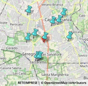 Mappa Via Madrid, 20831 Seregno MB, Italia (1.72273)