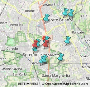 Mappa Via Madrid, 20831 Seregno MB, Italia (1.59167)