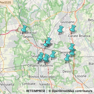 Mappa Via S. Fedele, 20821 Meda MB, Italia (3.28154)