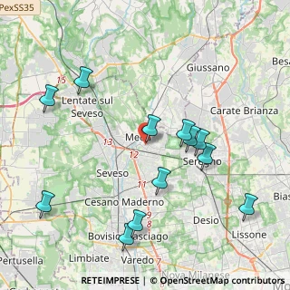 Mappa Via S. Fedele, 20821 Meda MB, Italia (4.39333)