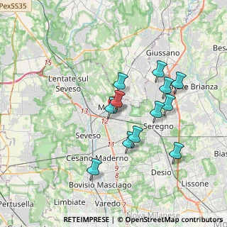 Mappa Via S. Fedele, 20821 Meda MB, Italia (3.25417)