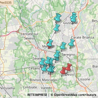 Mappa Via S. Fedele, 20821 Meda MB, Italia (3.82833)