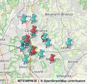 Mappa Via Italia, 20042 Albiate MB, Italia (3.345)