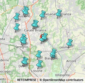Mappa Via Italia, 20042 Albiate MB, Italia (4.049)