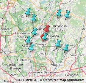 Mappa Via Carroccio, 20831 Seregno MB, Italia (6.58091)