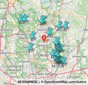 Mappa Via Romagna, 20831 Seregno MB, Italia (7.0315)