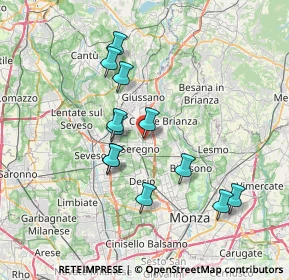 Mappa Via Romagna, 20831 Seregno MB, Italia (6.53333)