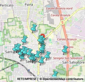 Mappa Via Carroccio, 20831 Seregno MB, Italia (1.005)