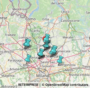 Mappa Via Romagna, 20831 Seregno MB, Italia (9.44944)