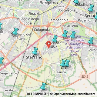 Mappa Via Giovanni XXIII Papa, 24052 Azzano San Paolo BG, Italia (3.33765)