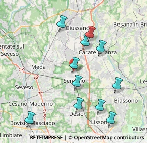 Mappa Via Verdi 80 INGRESSO LATO, 20841 Seregno MB, Italia (4.07364)