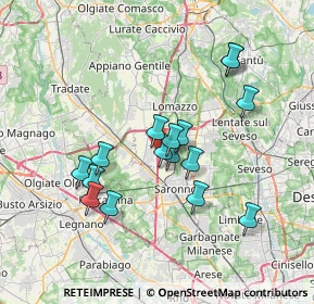 Mappa Via Salvo D'Acquisto, 22078 Turate CO, Italia (6.3275)