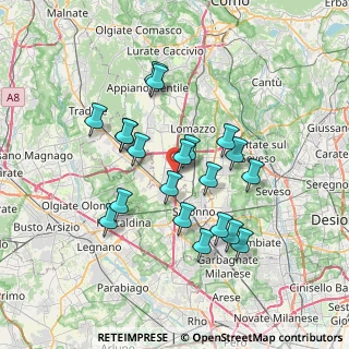 Mappa Via Salvo D'Acquisto, 22078 Turate CO, Italia (6.3075)