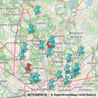 Mappa Via XXIV Maggio, 20821 Meda MB, Italia (9.7035)