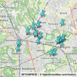 Mappa Via XXIV Maggio, 20821 Meda MB, Italia (1.8255)