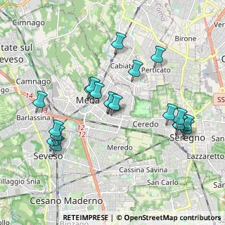 Mappa Via XXIV Maggio, 20821 Meda MB, Italia (1.9205)