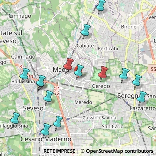 Mappa Via XXIV Maggio, 20821 Meda MB, Italia (2.574)