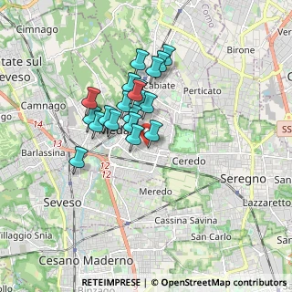 Mappa Via XXIV Maggio, 20821 Meda MB, Italia (1.312)