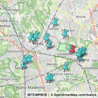 Mappa Via XXIV Maggio, 20821 Meda MB, Italia (2.1545)
