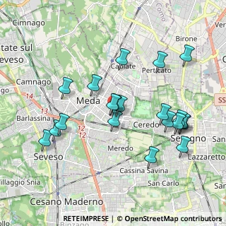 Mappa Via XXIV Maggio, 20821 Meda MB, Italia (1.9445)
