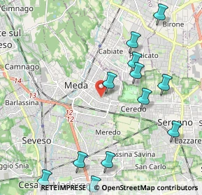 Mappa Via XXIV Maggio, 20821 Meda MB, Italia (2.47333)