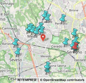 Mappa Via XXIV Maggio, 20821 Meda MB, Italia (2.131)