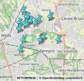 Mappa Via Genova, 20831 Seregno MB, Italia (1.8005)