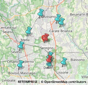 Mappa Via Genova, 20831 Seregno MB, Italia (3.94417)