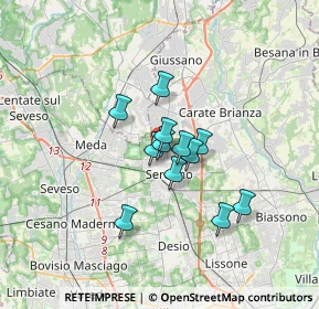 Mappa Via Genova, 20831 Seregno MB, Italia (2.2275)