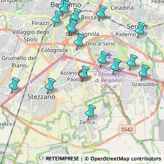 Mappa Via Antonio Meucci, 24052 Azzano San Paolo BG, Italia (2.54176)