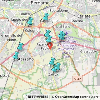 Mappa Via Antonio Meucci, 24052 Azzano San Paolo BG, Italia (1.83455)