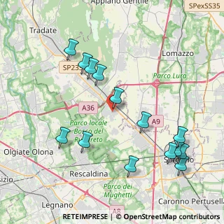 Mappa 21040 Cislago VA, Italia (4.44643)