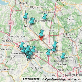 Mappa 21040 Cislago VA, Italia (7.8465)