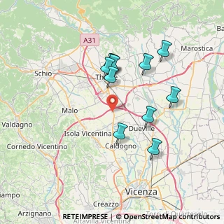 Mappa Via Alcide De Gasperi, 36030 Villaverla VI, Italia (6.55818)
