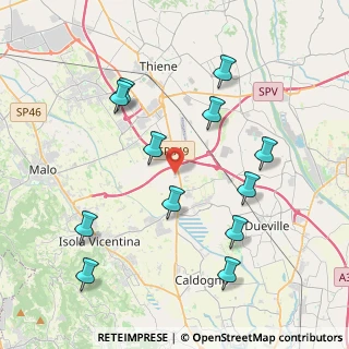 Mappa Via Alcide De Gasperi, 36030 Villaverla VI, Italia (4.25583)