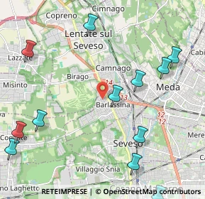 Mappa Via Alessandro Manzoni, 20825 Barlassina MB, Italia (2.75333)