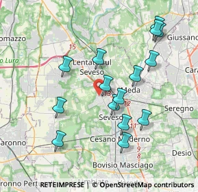 Mappa Via Alessandro Manzoni, 20825 Barlassina MB, Italia (3.75667)